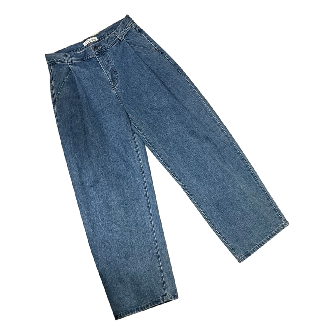 비슬로우 DEEP ONE TUCK FADED 와이드 데님 팬츠 32 상품이미지1