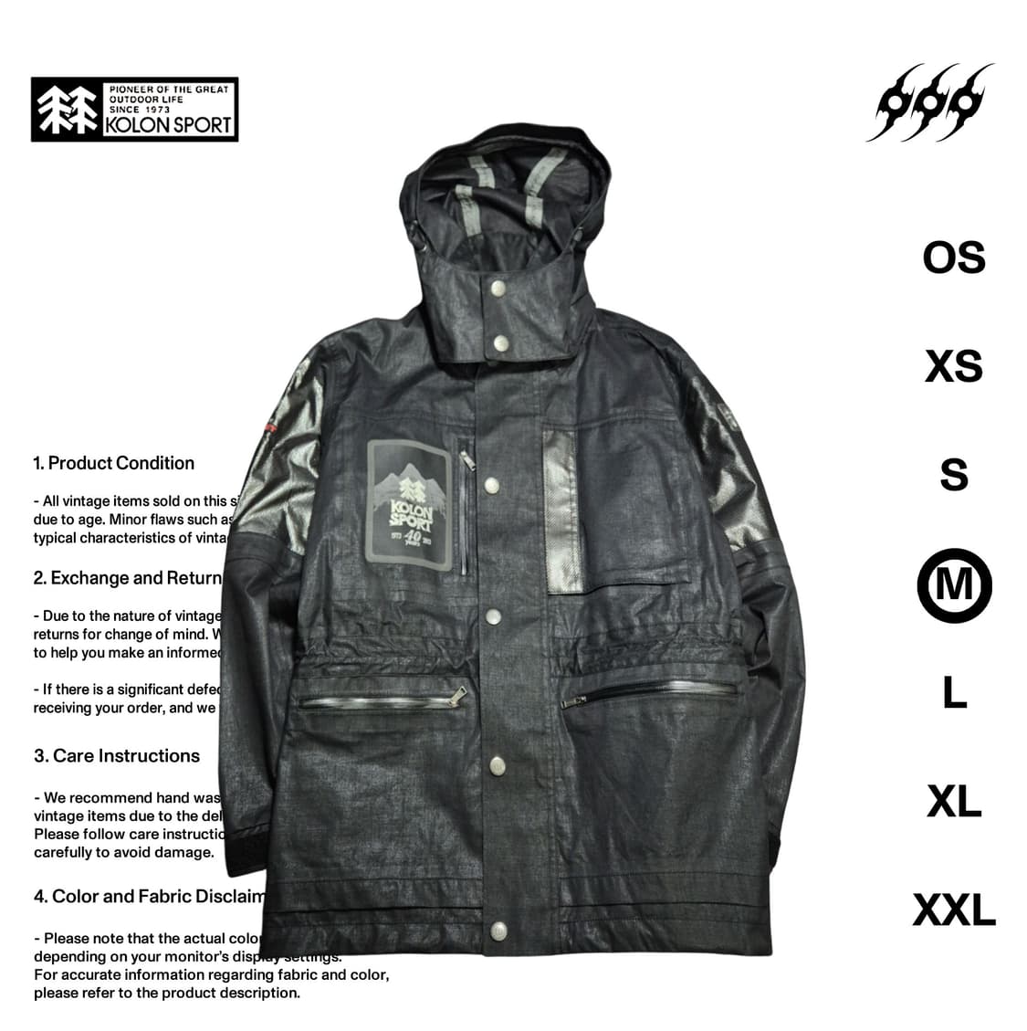 코오롱스포츠 10s 40주년 기념 95사이즈 후드 자켓 상품이미지1