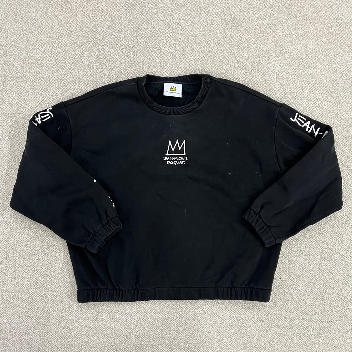 95 장미셸바스키아 크롭 맨투맨 0130M1 상품이미지1