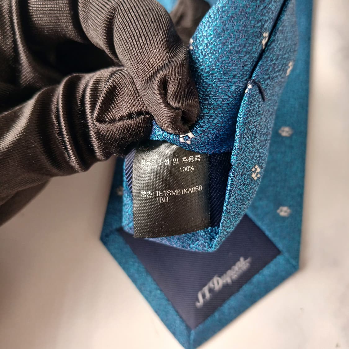 에스.티. 듀퐁 실크 블루 패턴 넥타이 8cm A+등급 E931
 상품이미지10