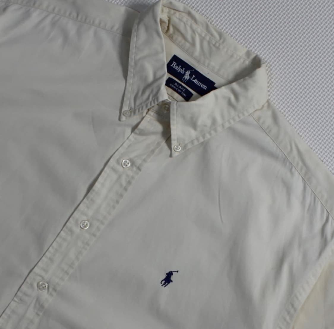 90's Polo 폴로 랄프로렌 블레이크 아이보리 코튼 셔츠 105(xl 상품이미지3