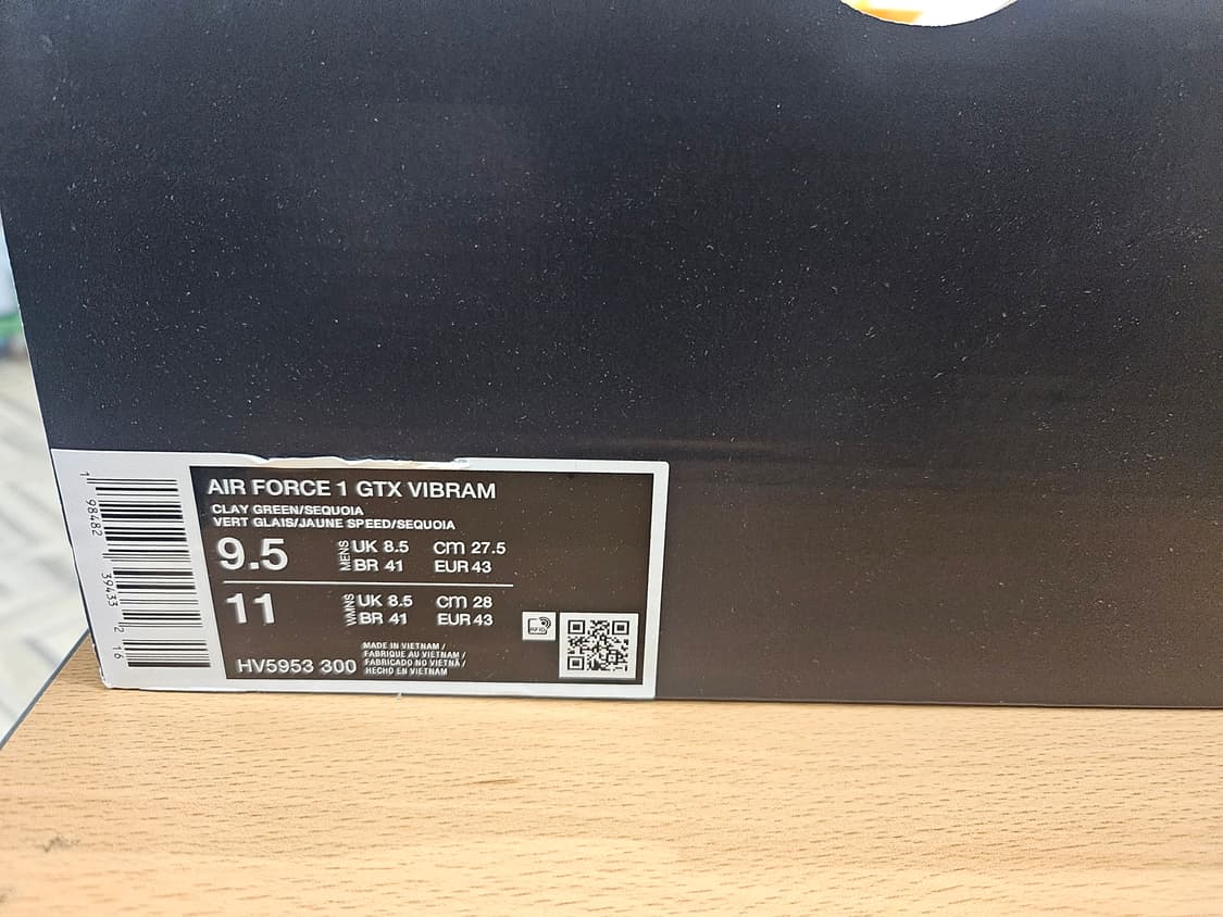 나이키 에어 포스 1 GTX Vibram 클레이 그린 275 상품이미지1