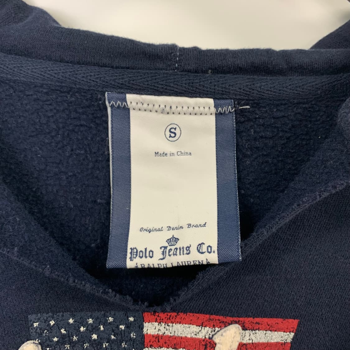 폴로 진스 성조기 네이비 후드티 상품이미지6