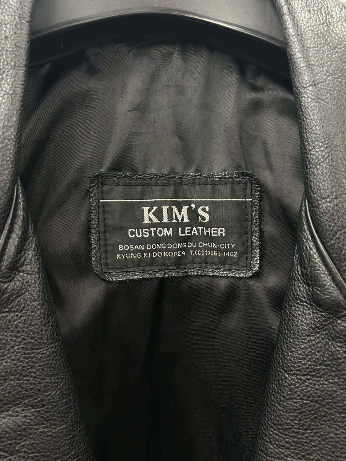 KIM'S 빈티지 블랙 레더 라이더 자켓 상품이미지6