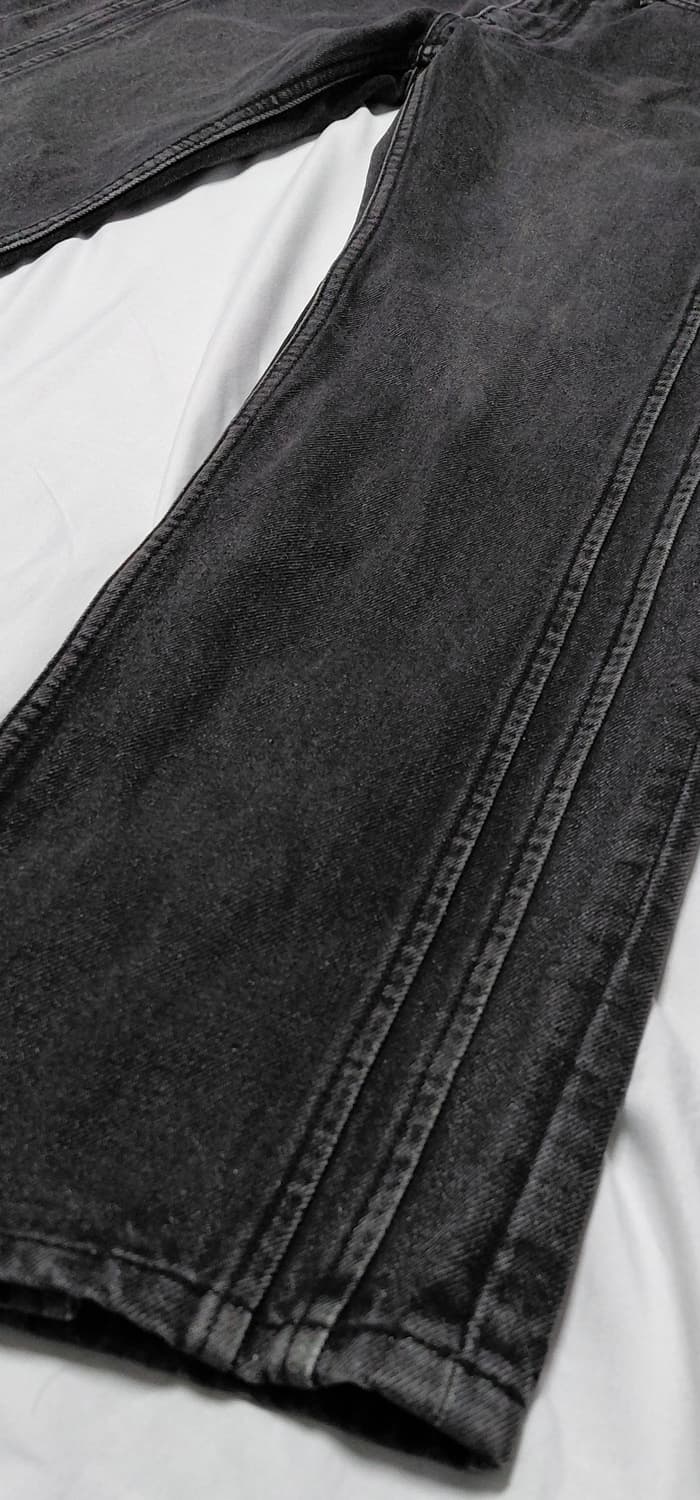 [48] 메종 미네드 센터 프레스 스냅 슬릿 데님 (흑청) 상품이미지3