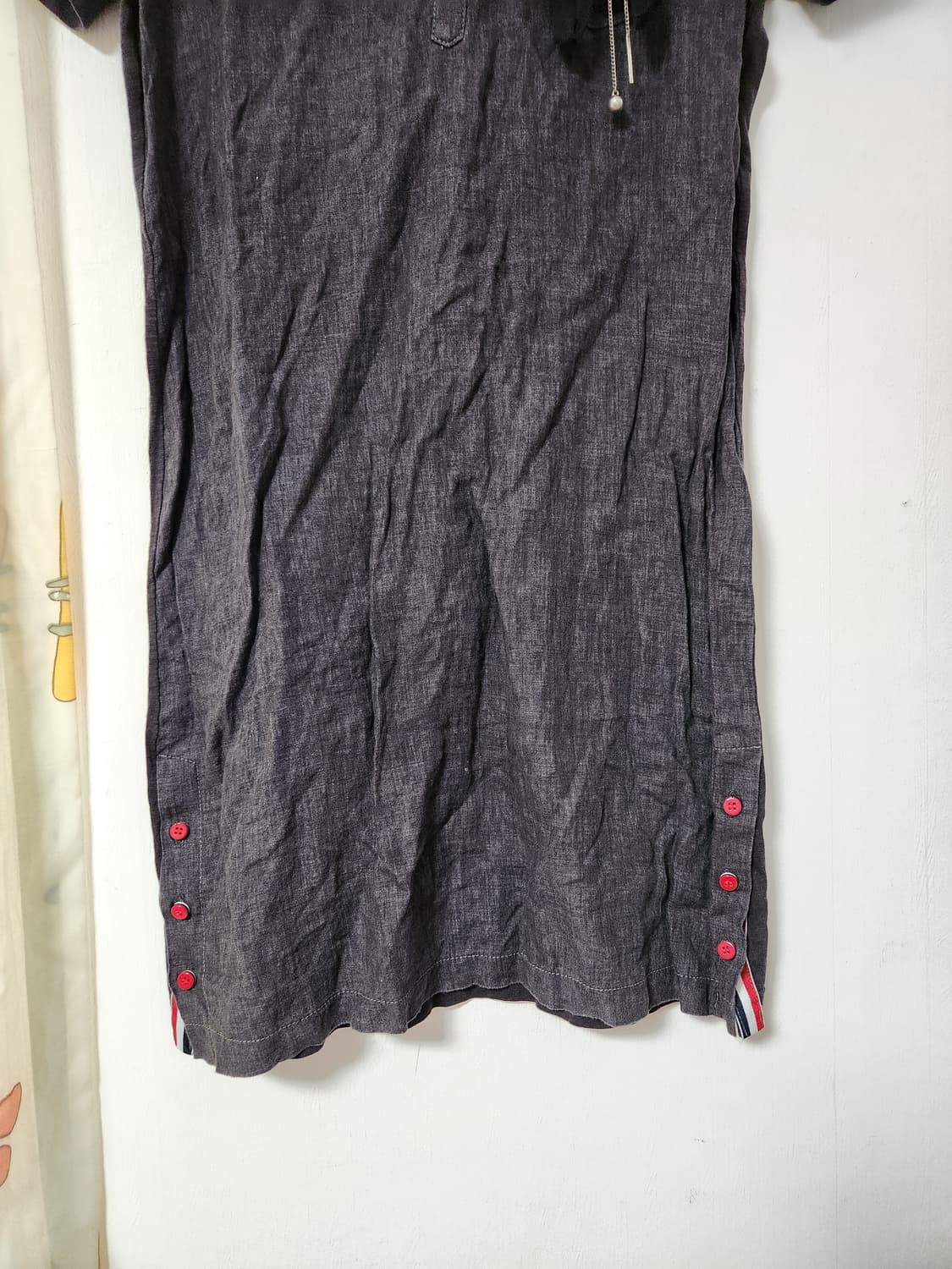 TAKE 반팔 셔츠 원피스 차콜 90~95 상품이미지4