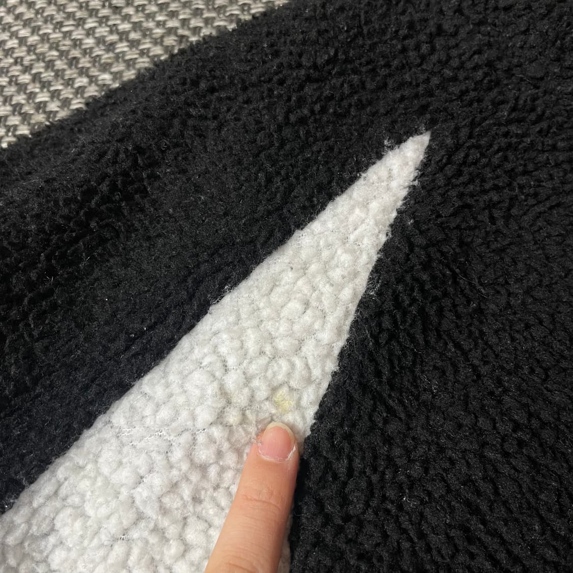 나이키 빅스우시 블랙 화이트 뽀글이 리버시블 집업 자켓 M 상품이미지8