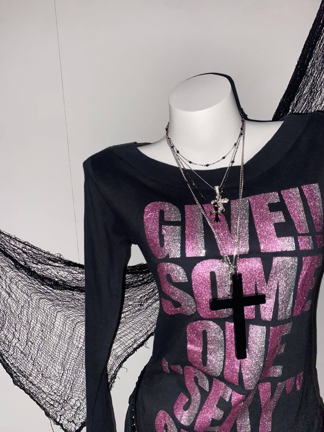 ꒰ঌ 갸루 글리터 셔링 롱슬리브 ໒꒱ 상품이미지3