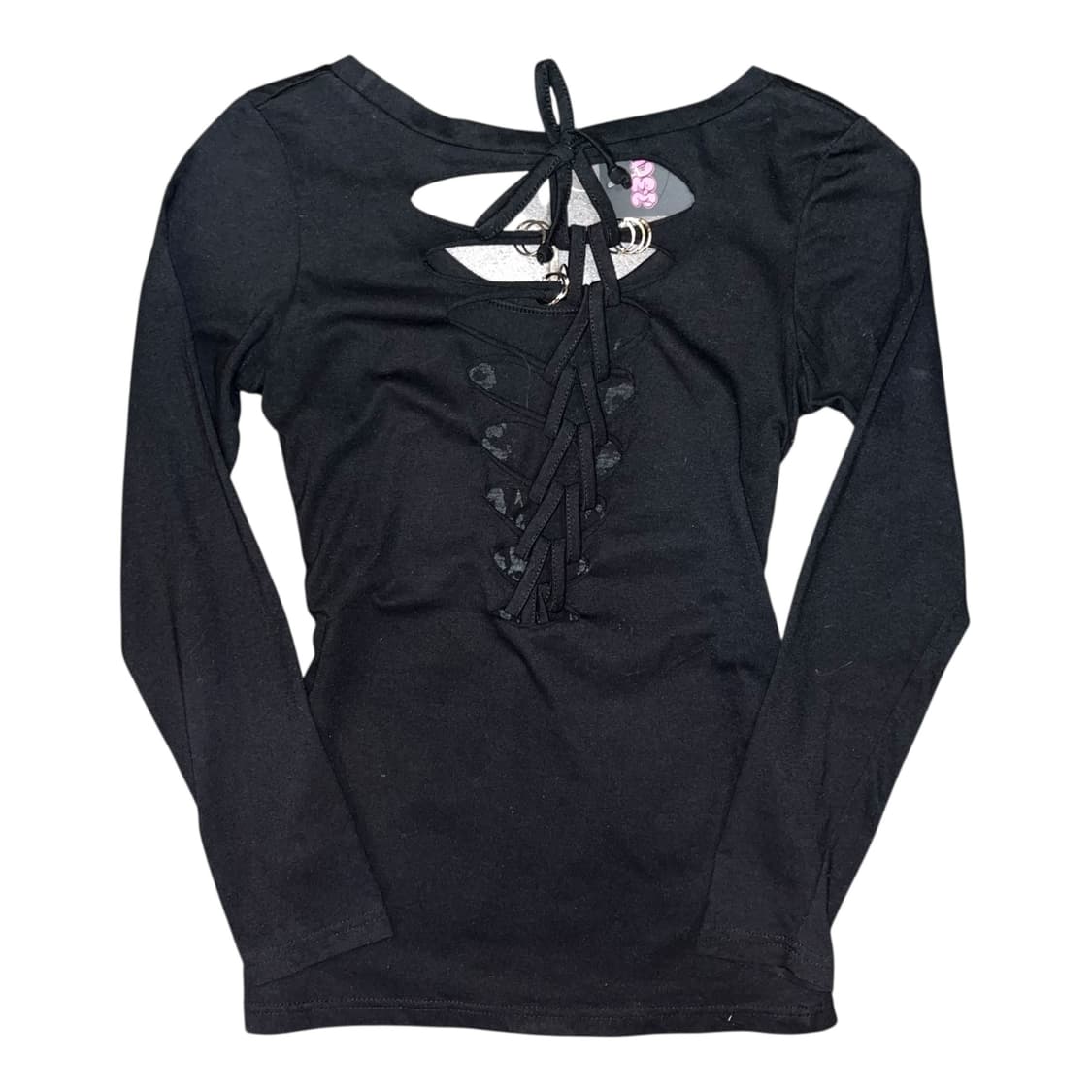 LAZY DAISY 레이지데이지 호피프린팅 백그런지링 긴팔티 갸루y2k 상품이미지5