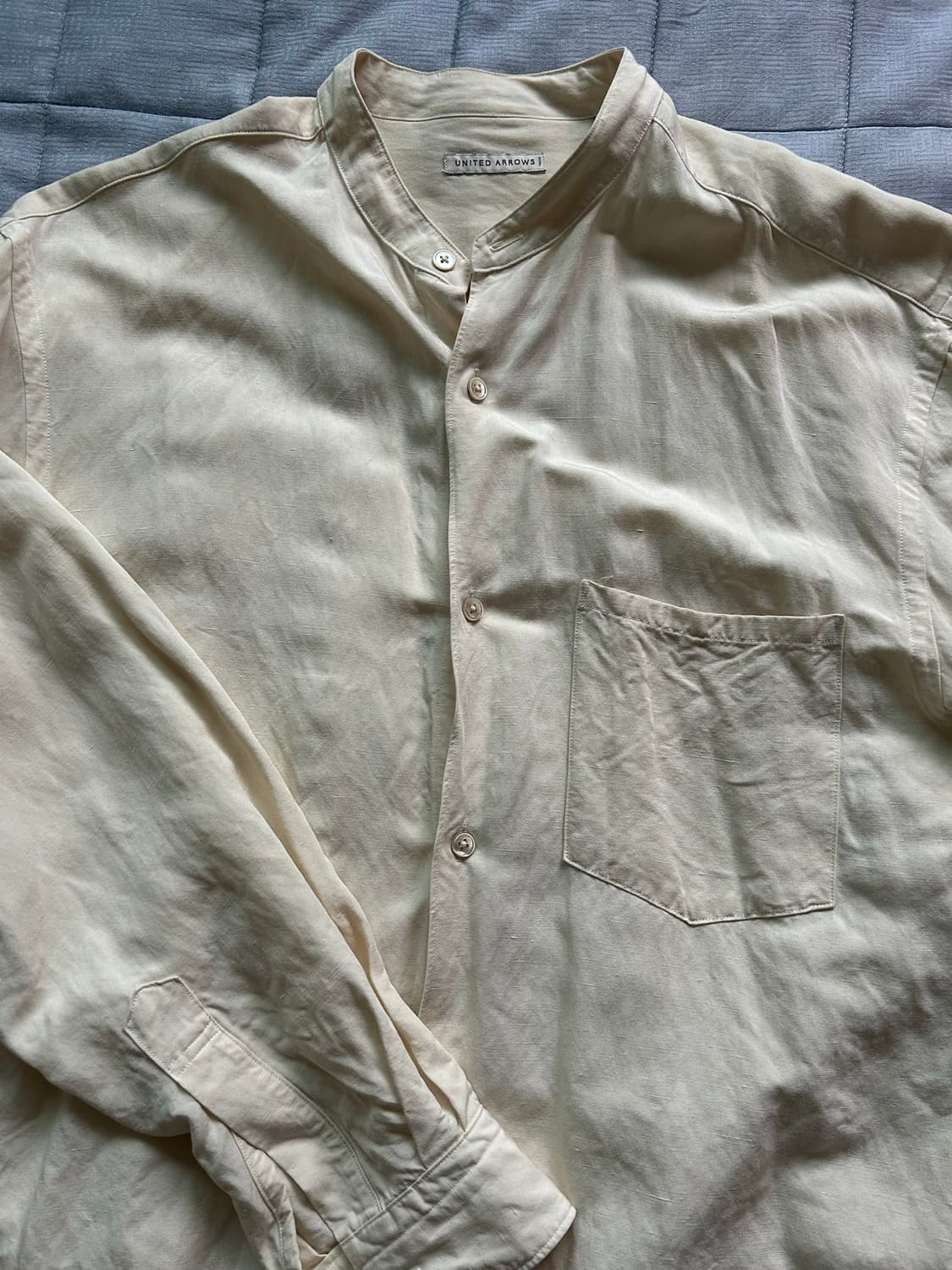 United arrows 레이온 마 혼방 라운드 컬러 셔츠 상품이미지1