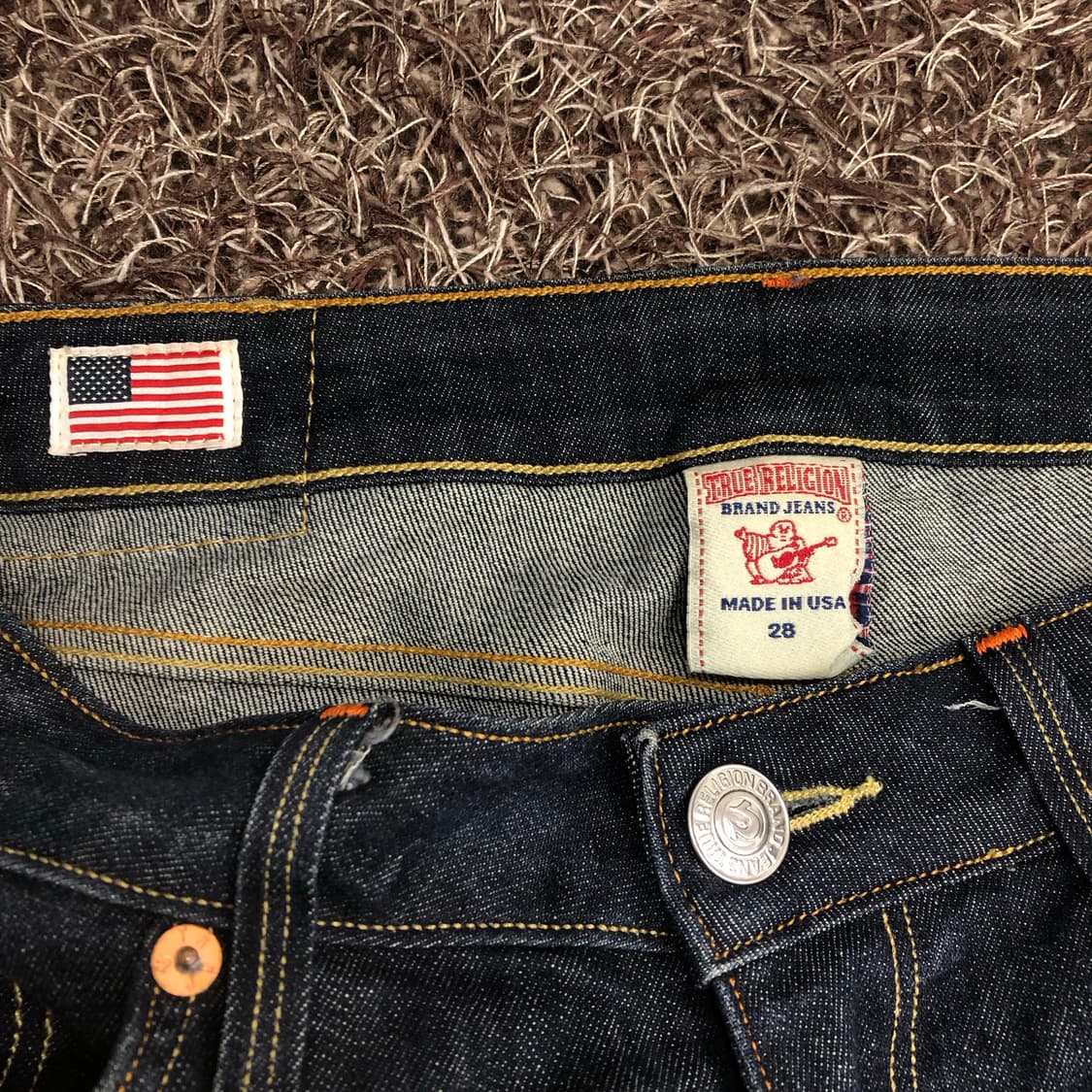 트루릴리전 Tony 슬림 스트레이트 워싱 데님 팬츠 상품이미지8