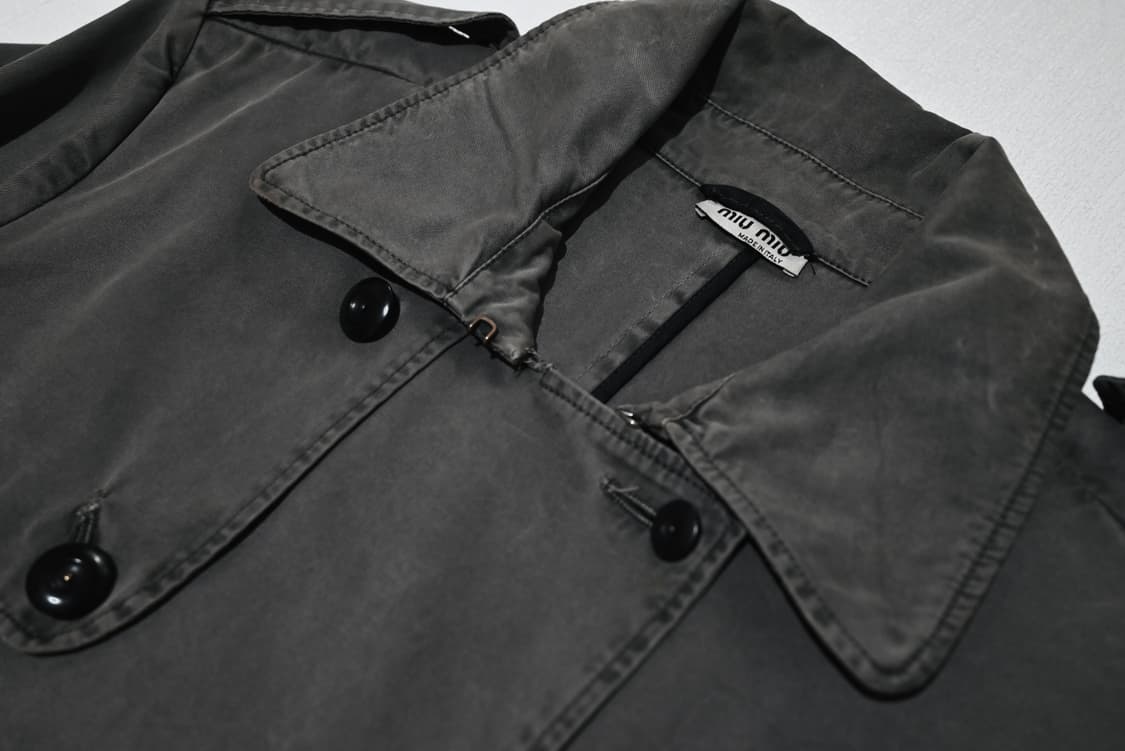 miu miu 2000s washed cotton coat 상품이미지9