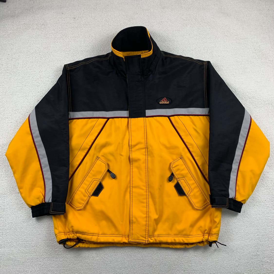 아디다스 올드스쿨 퍼포먼스 빅로고 폴리쉘 점퍼 옐로우/블랙 상품이미지1