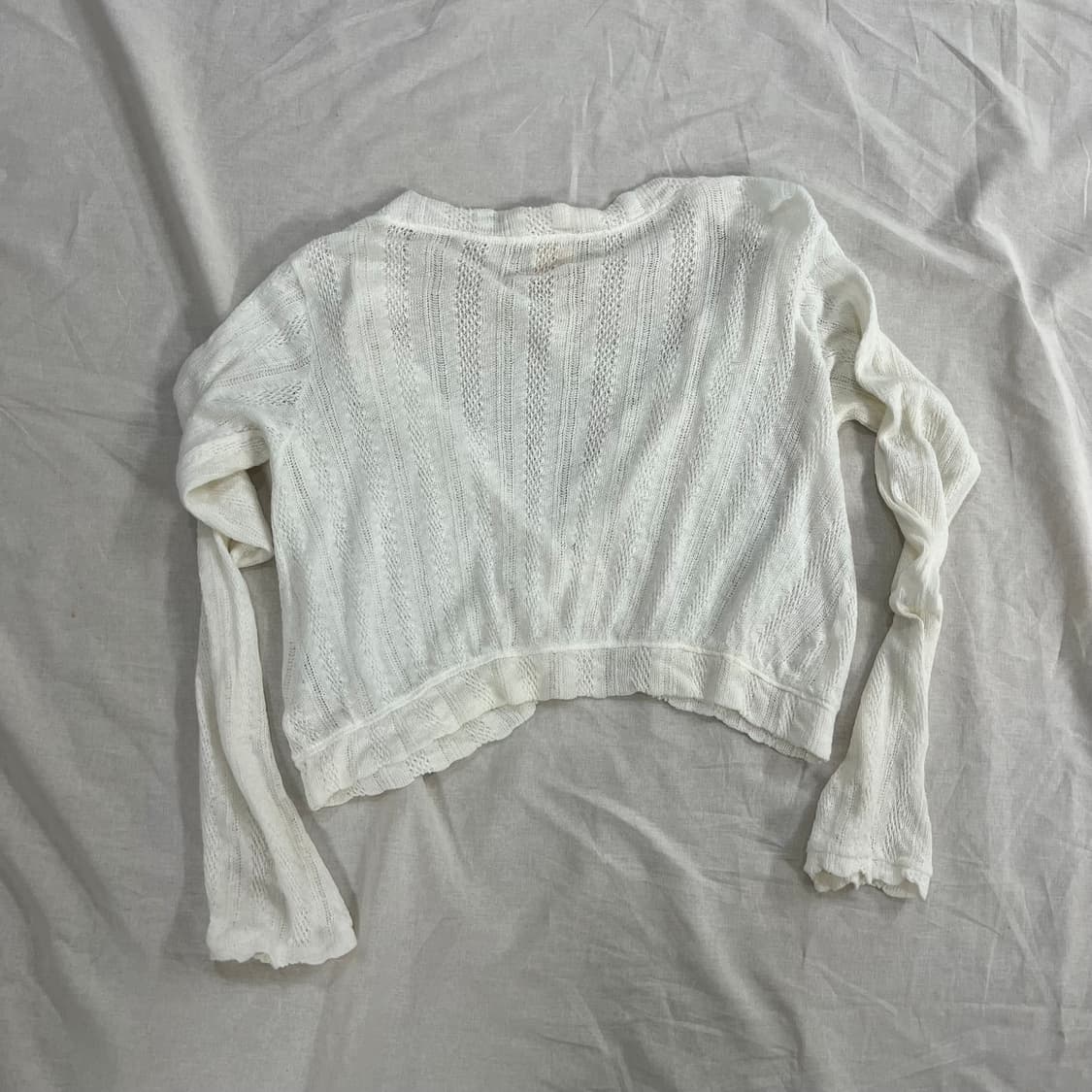 모리걸 하구미 여리핏 원버튼 볼레로 가디건 아이보리 상품이미지2