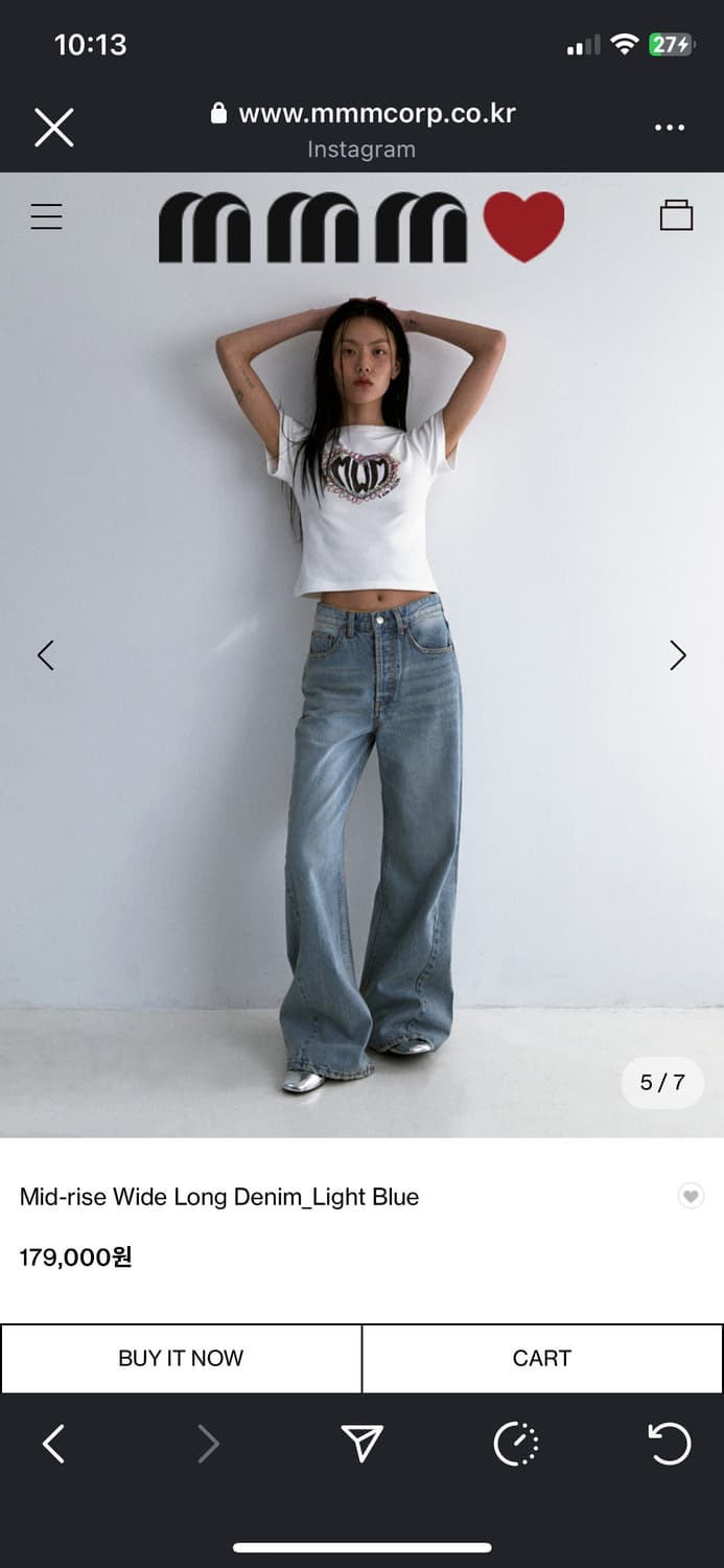 mmm jeans wide long denim_light blue 상품이미지4