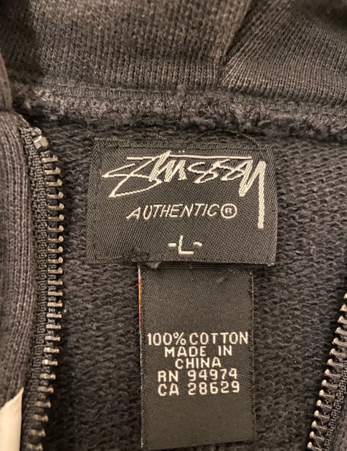 스투시 월드투어로고 후드 L 상품이미지3