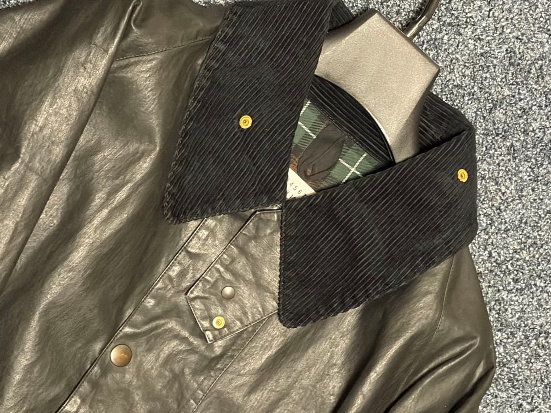 메종 마르지엘라 코듀로이 카라 롱 트렌치 왁스 코트 52 상품이미지3