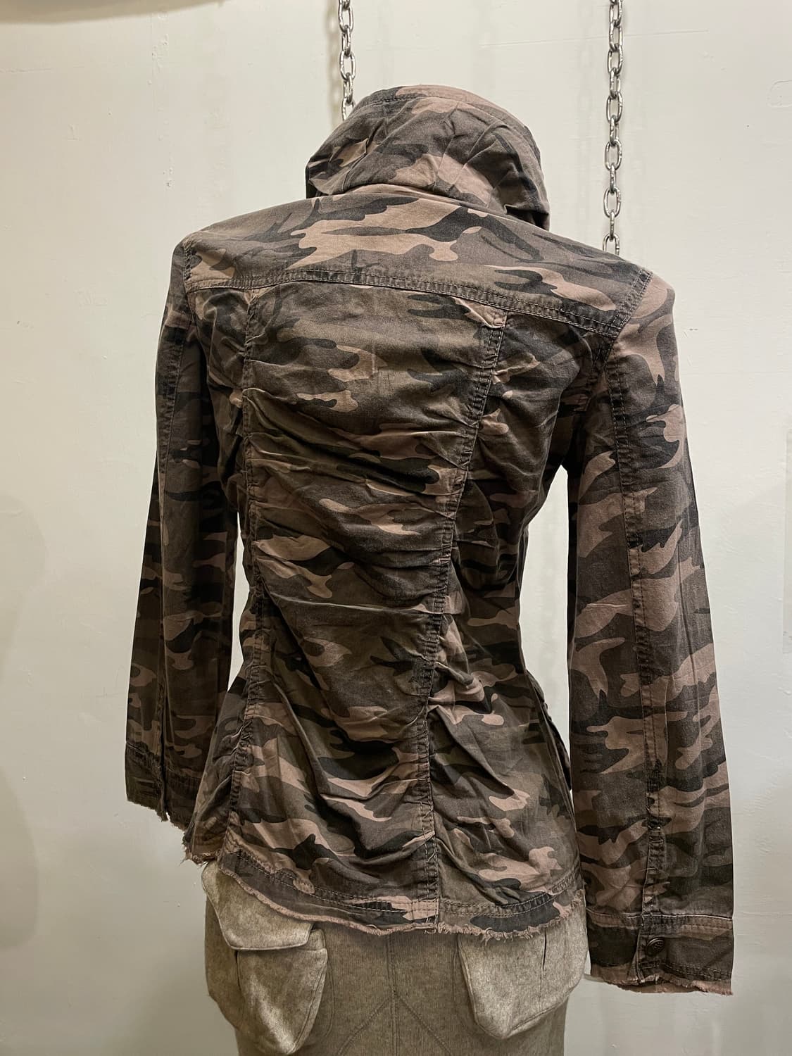 cornflake 각인버튼 카모 그런지 디테일 셔링 밀리터리 셔츠 상품이미지2