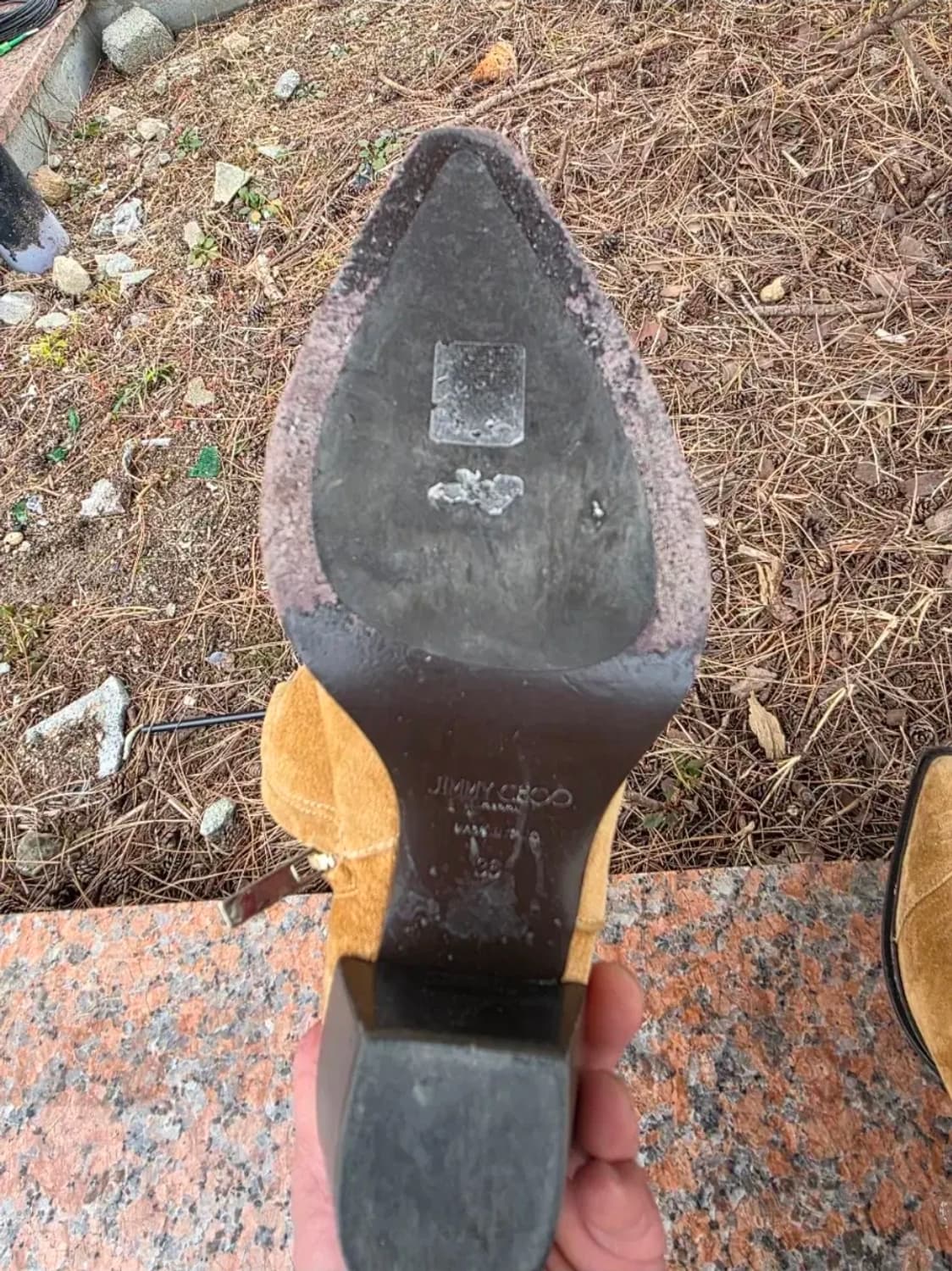 지미추 스웨이드 앵클 부츠 브라운 웨스턴 스타일/230/ 상품이미지6