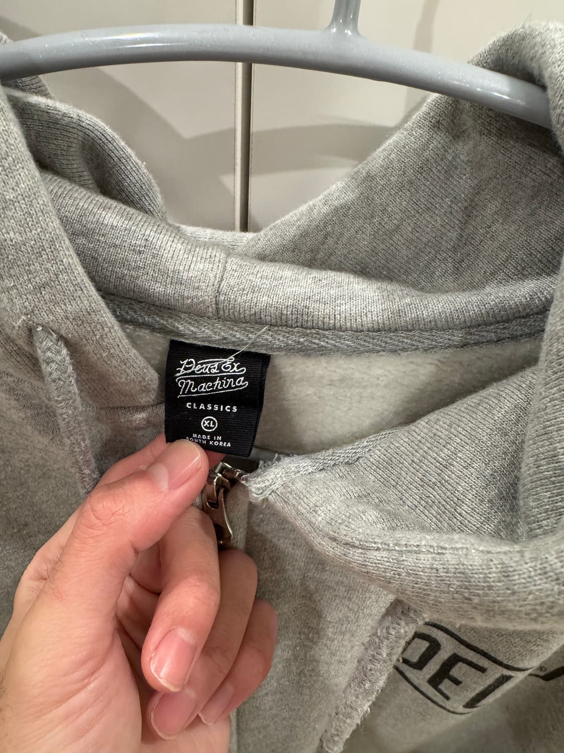 데우스 서울 후드집업 그레이 헤더 XL 상품이미지5