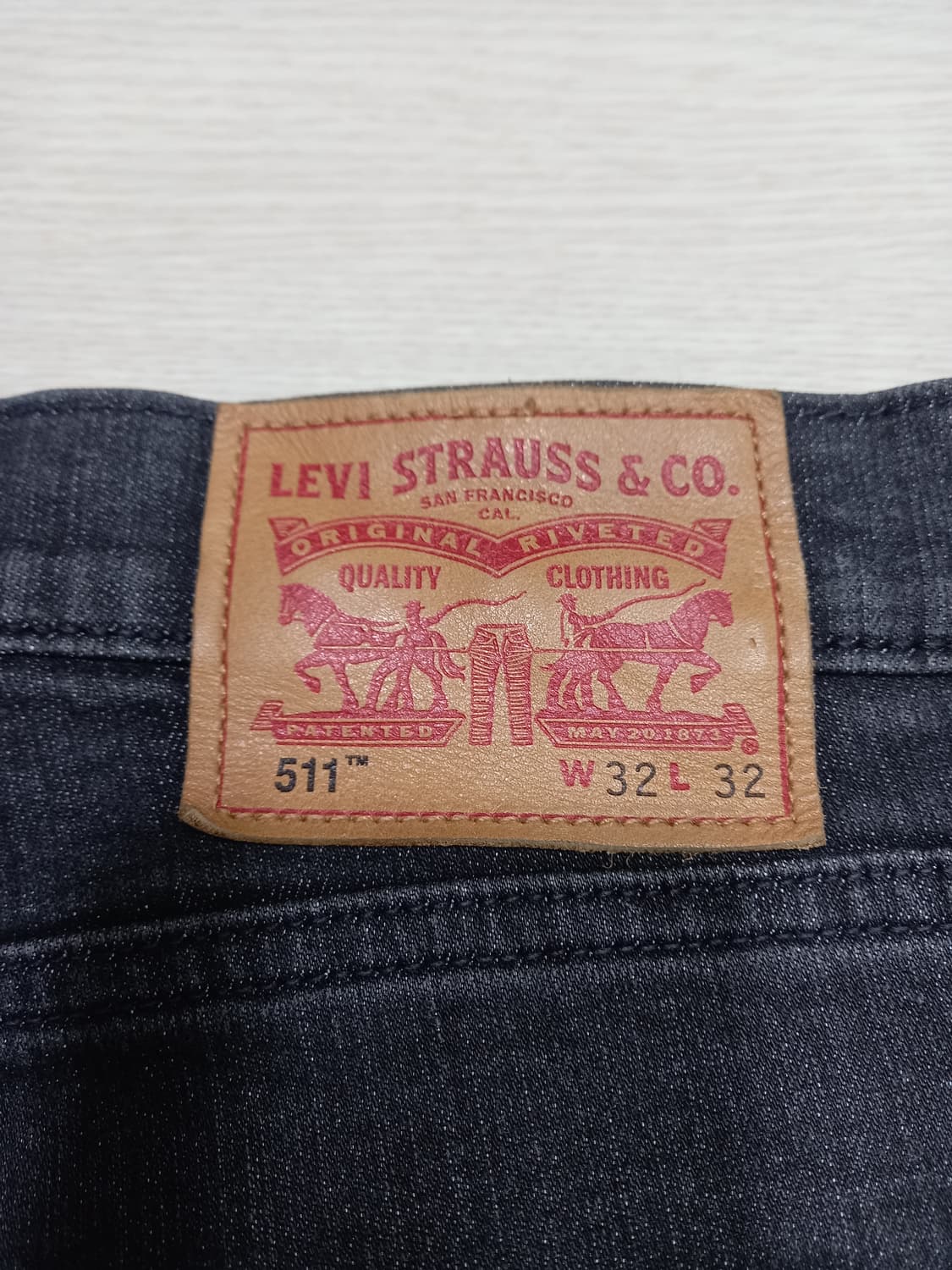 32 리바이스511 약기모 스판 슬림일자진 다크그레이 32-327 상품이미지5