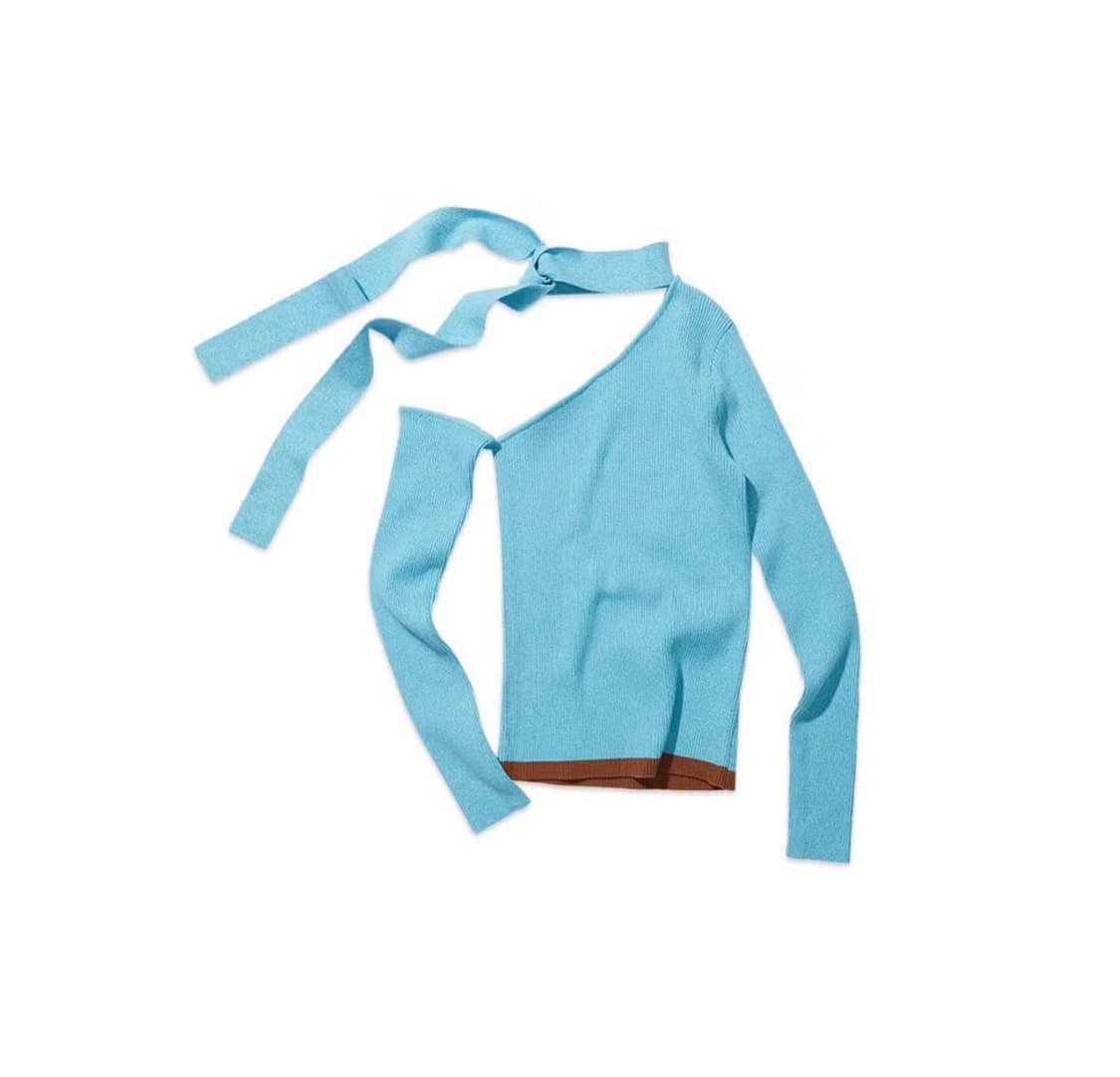 앤더슨벨 CONNY SCARF NECK TIGHT KNIT TOP atb 상품이미지3