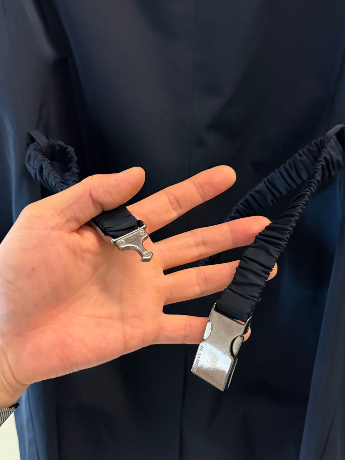 JIL SANDER 질샌더 네이비 폴리쉘 반코트 36 상품이미지9