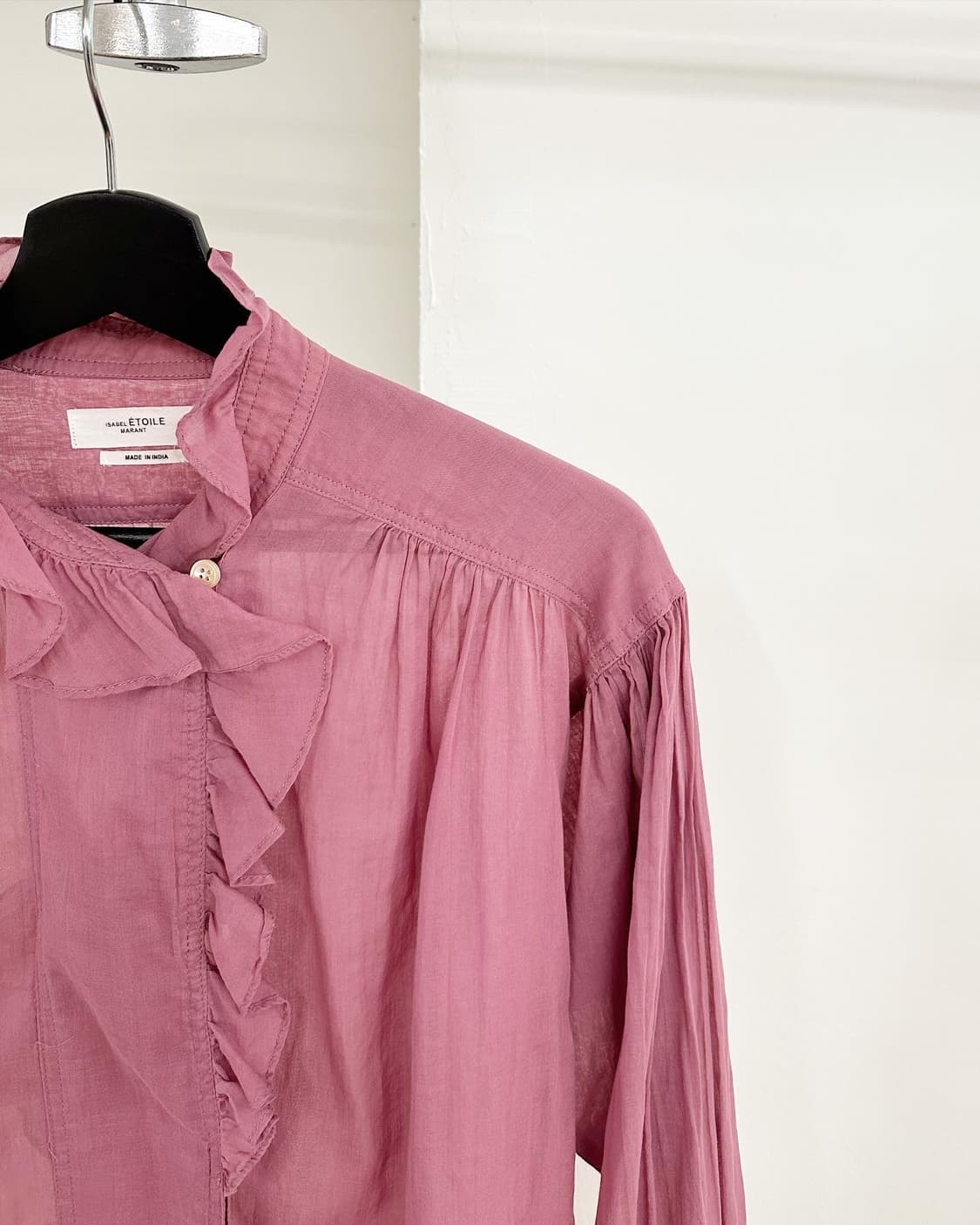 이자벨마랑 핑크 프릴 코튼 셔츠 상품이미지4