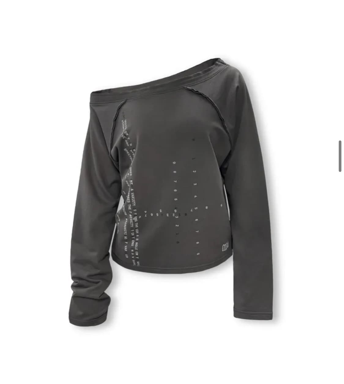 0104 CODE PRINTING OFF-SHOULDER 롱 슬리브 상품이미지3