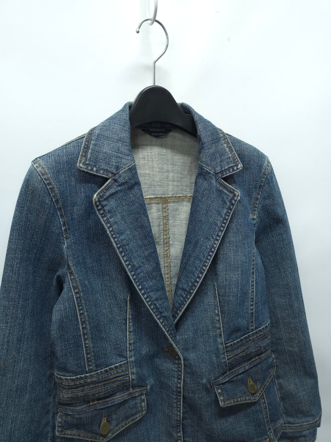 핏 예쁜 쉬즈미스 스판 데님 블레이저 레트로 자켓(55) 상품이미지5