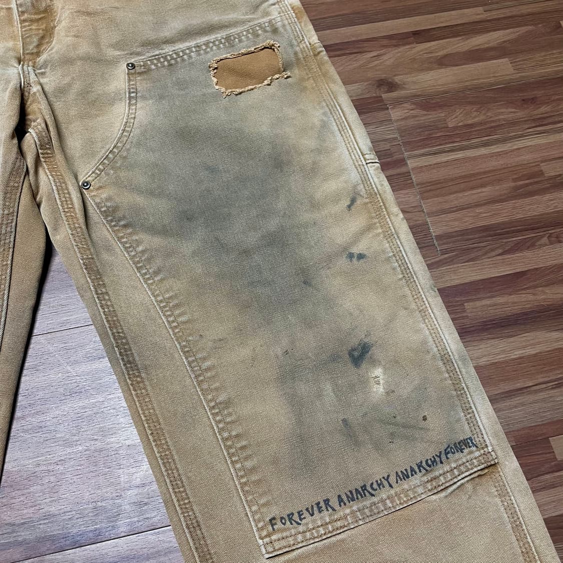 칼하트 하드 디스 더블니 브라운 brn 카펜터 워크팬츠 36 (34) 상품이미지3