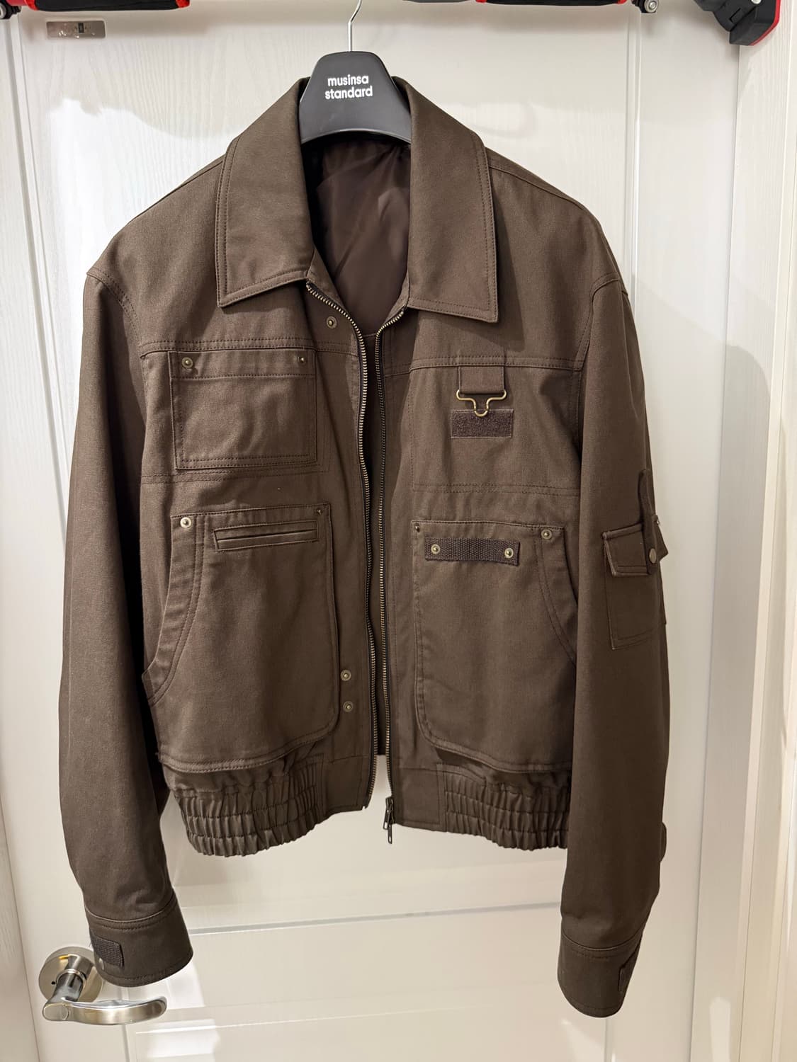 엘무드 워크 포켓 치노 블루종 자켓 브라운 48 상품이미지5