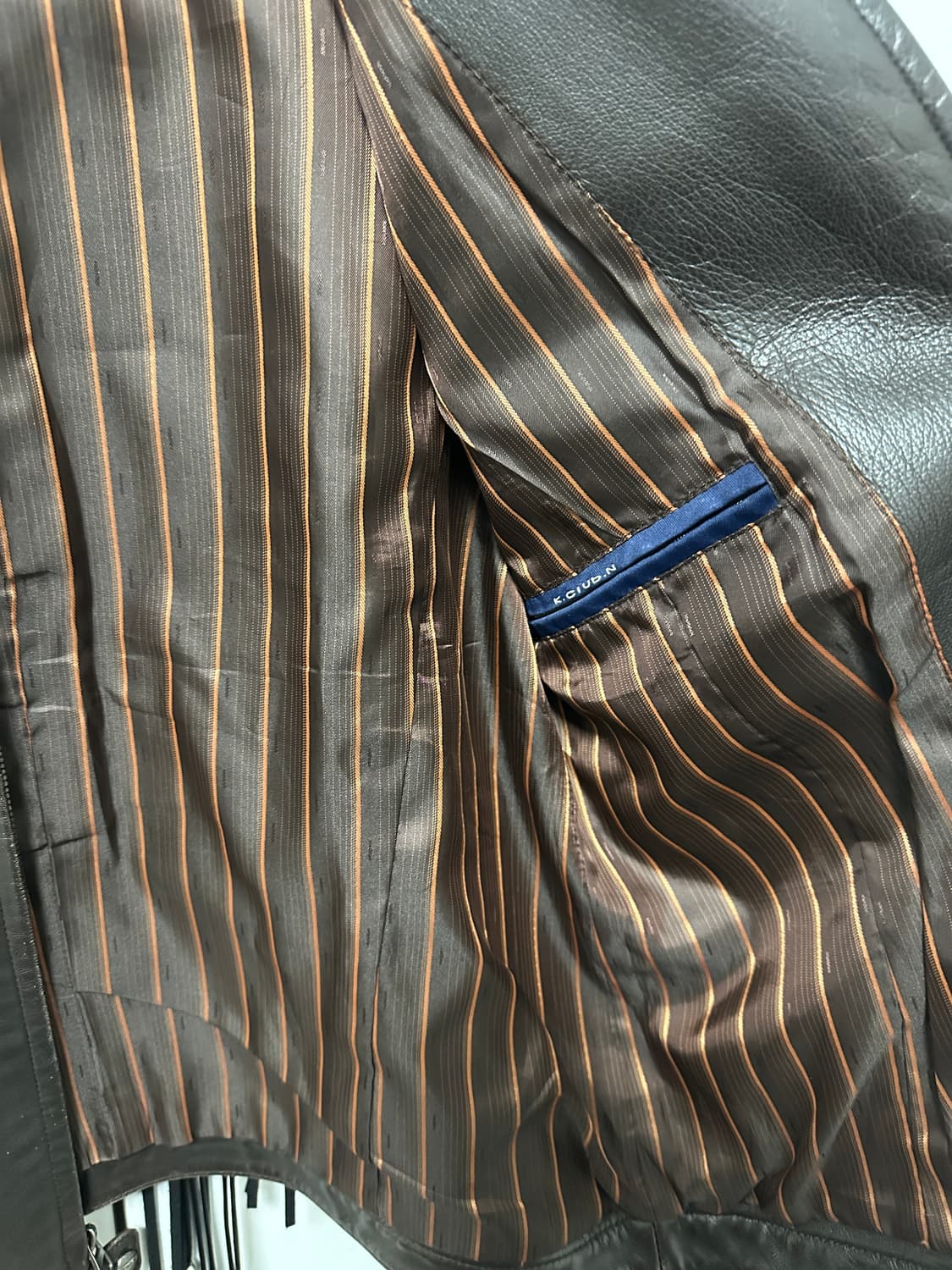 k&sport(k.club.n) 넥 버클 레더 집업 자켓 상품이미지4