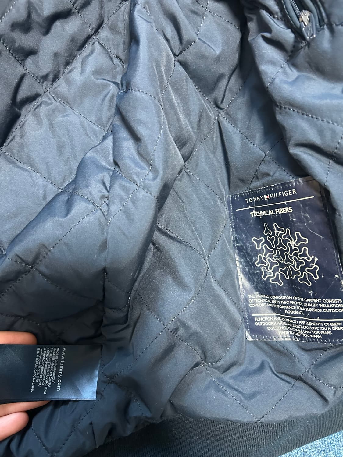 타미힐피거 네이비 봄버 점퍼M 상품이미지3