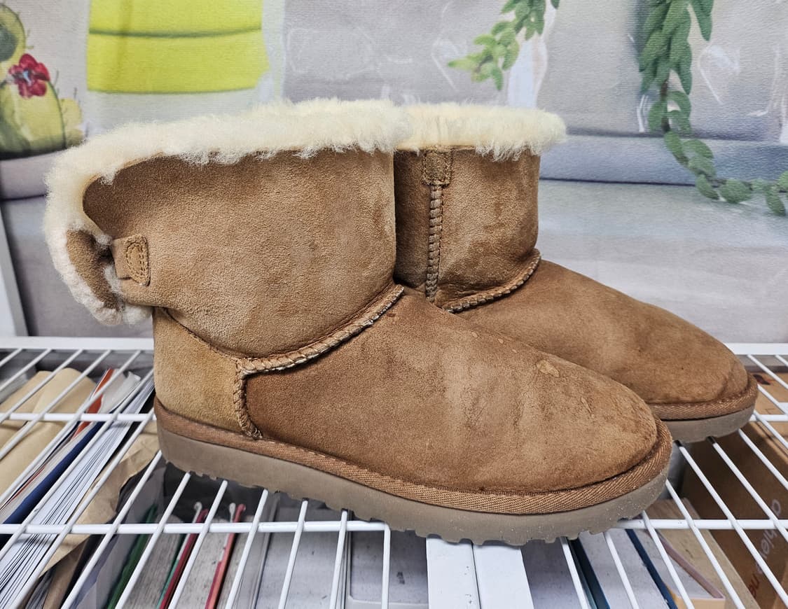 어그 부츠 여성방한부츠 230 체스트넛 양가죽 숏부츠 LB75 상품이미지3