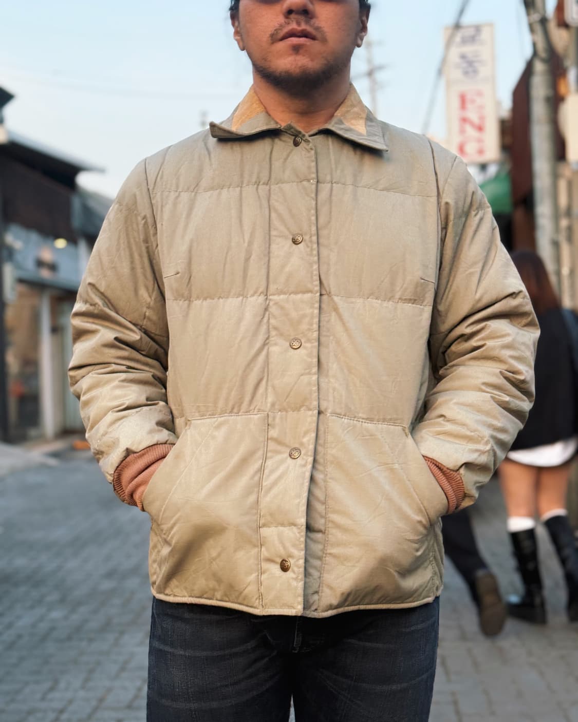 80‘s 에디바우어 구스다운 스냅자켓 L 상품이미지8