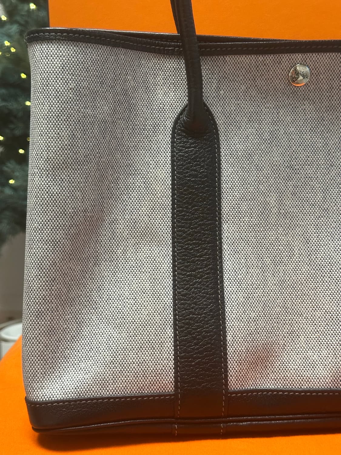 에르메스 가든 파티 바이킹 캔버스 네곤다 & 팔라듐 하드웨어 36 에크 상품이미지6