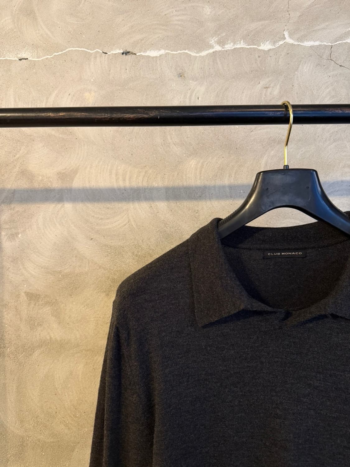 클럽모나코 오픈칼라넥 니트 슬림100 상품이미지2