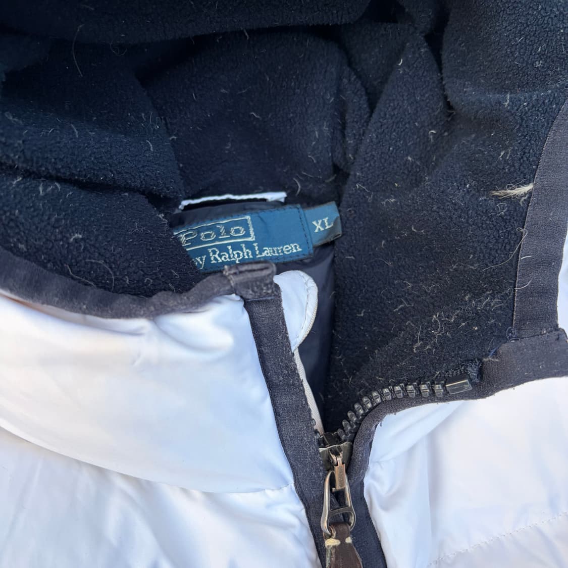 폴로 랄프로렌 화이트 프랑스 빅포니 패딩 조끼 베스트 XL 상품이미지5