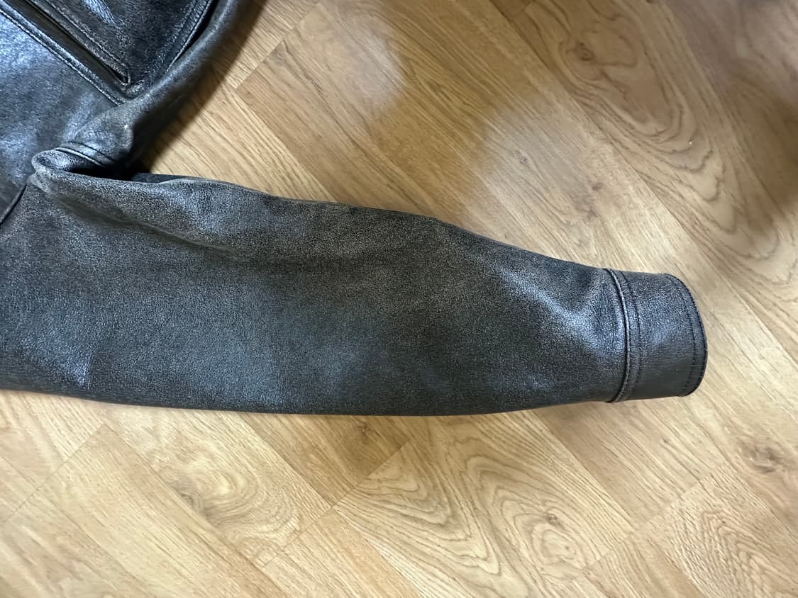 더바넷 A-2 블랙 가죽 플라이트 자켓 상품이미지3