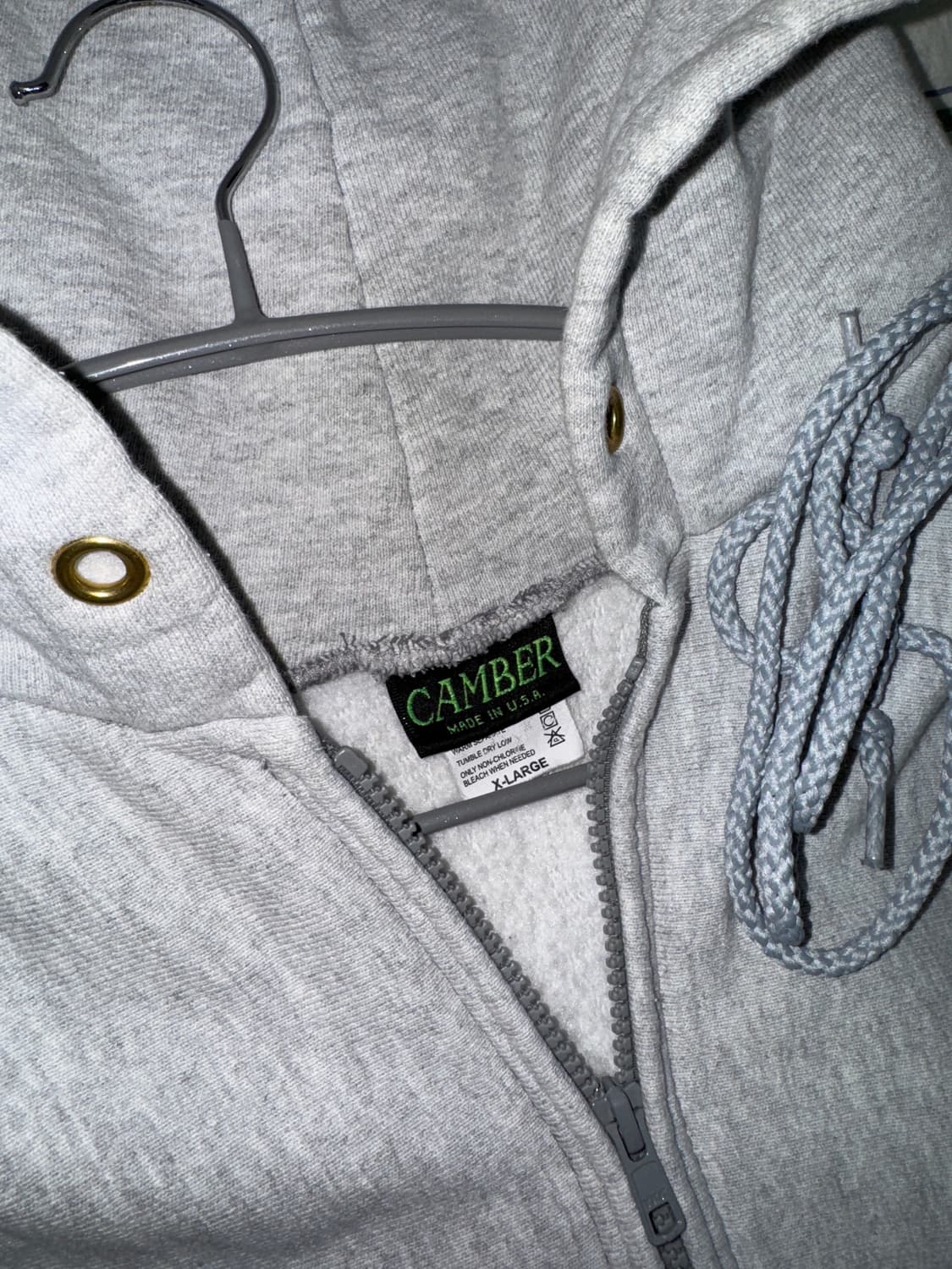 [XL] 캠버 크로스 니트 후드집업 헤더 그레이 상품이미지2