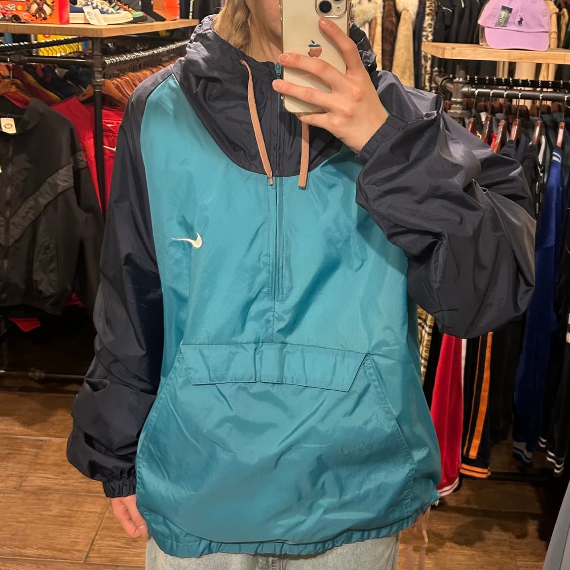 [HI] 나이키 아노락 민트&네이비 상품이미지1