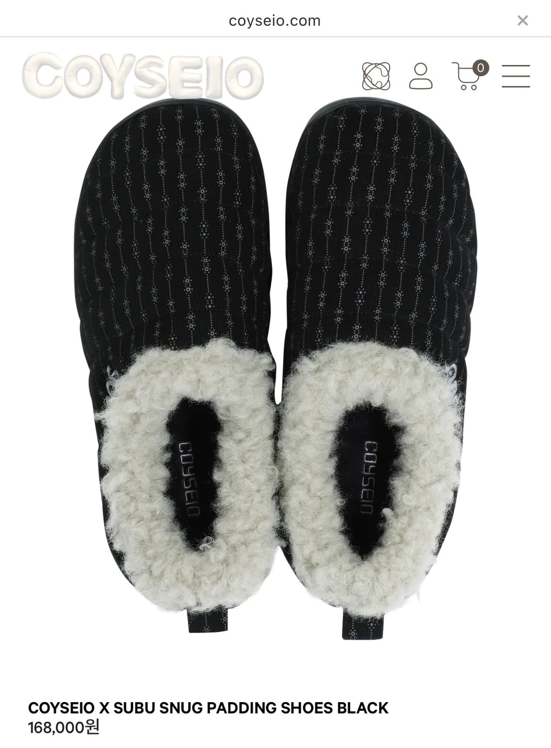 COYSEIO X SUBU SNUG PADDING SHOES 상품이미지1