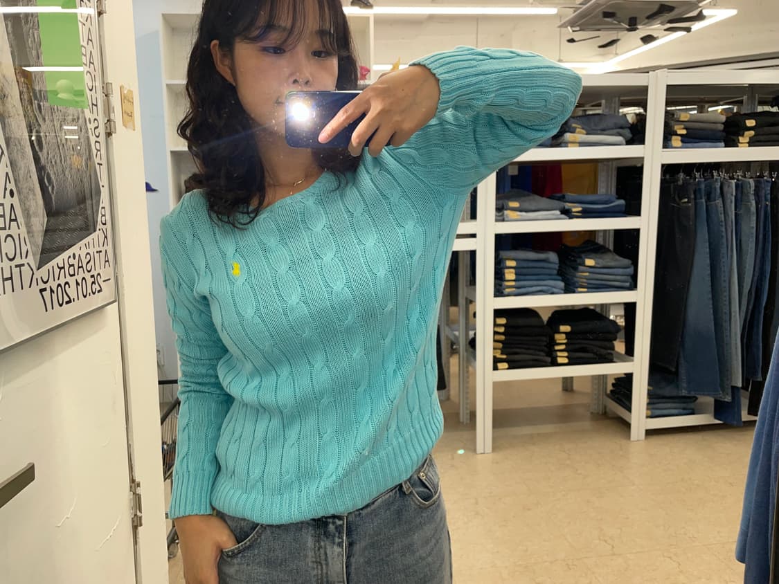 (M) POLO 폴로 랄프로렌 케이블 니트 상품이미지1