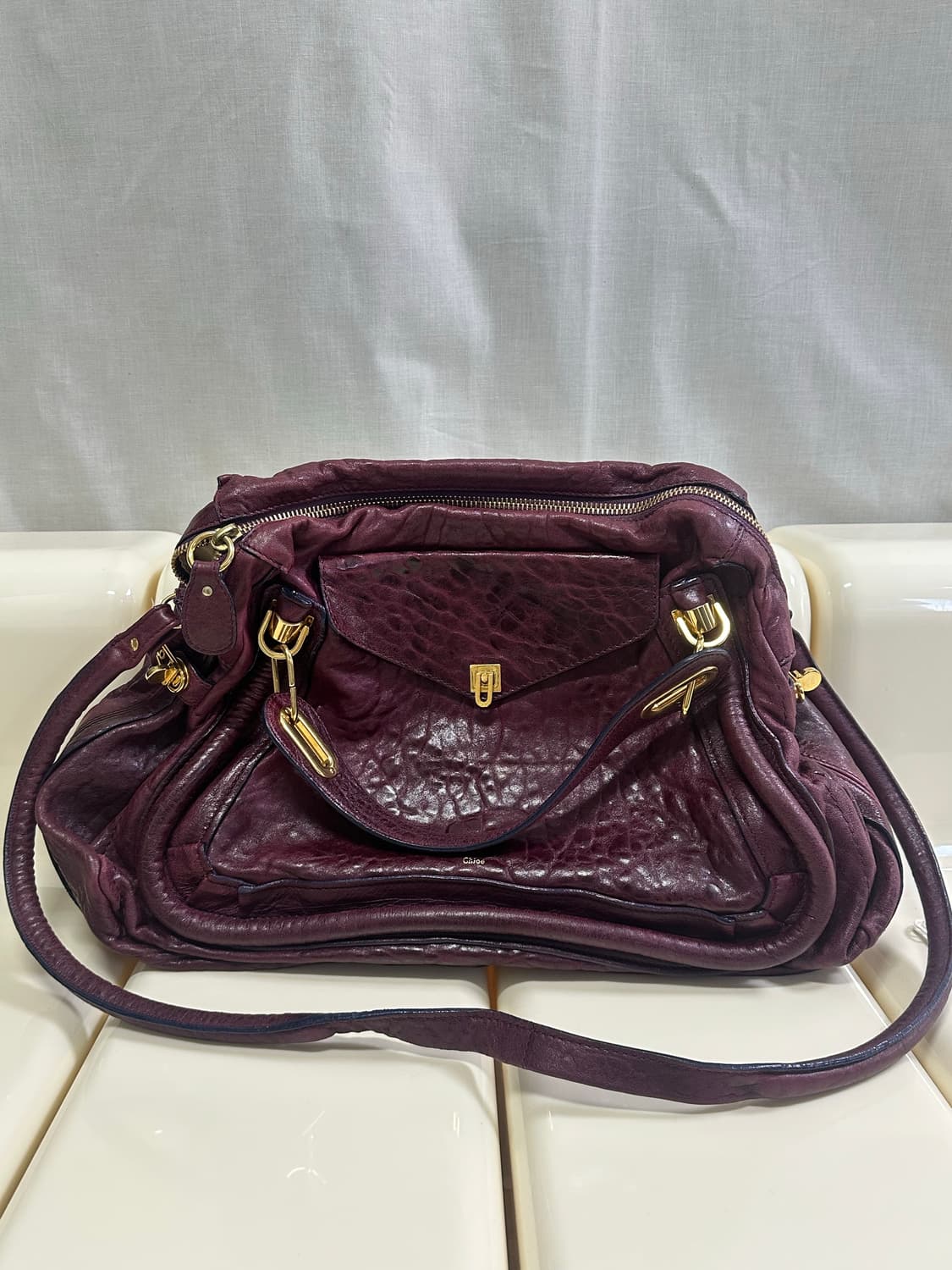 [A 정품] 끌로에 파라티백 퍼플 버건디 상품이미지3