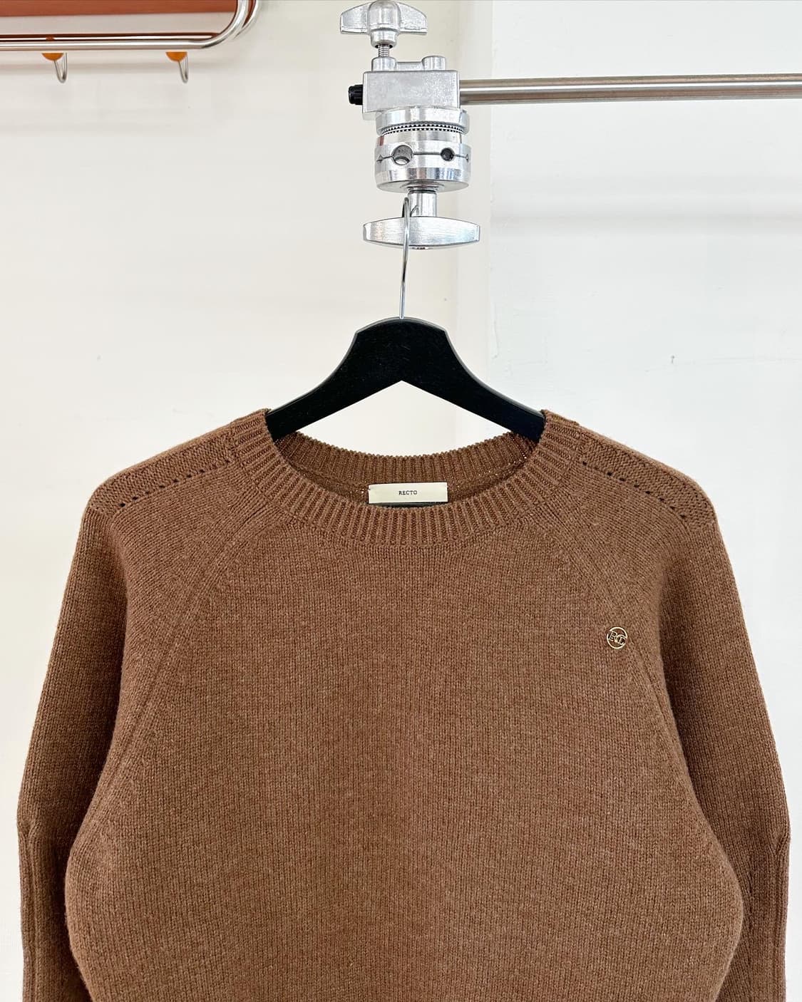 렉토 브라운 금장 메리노울 니트  상품이미지2