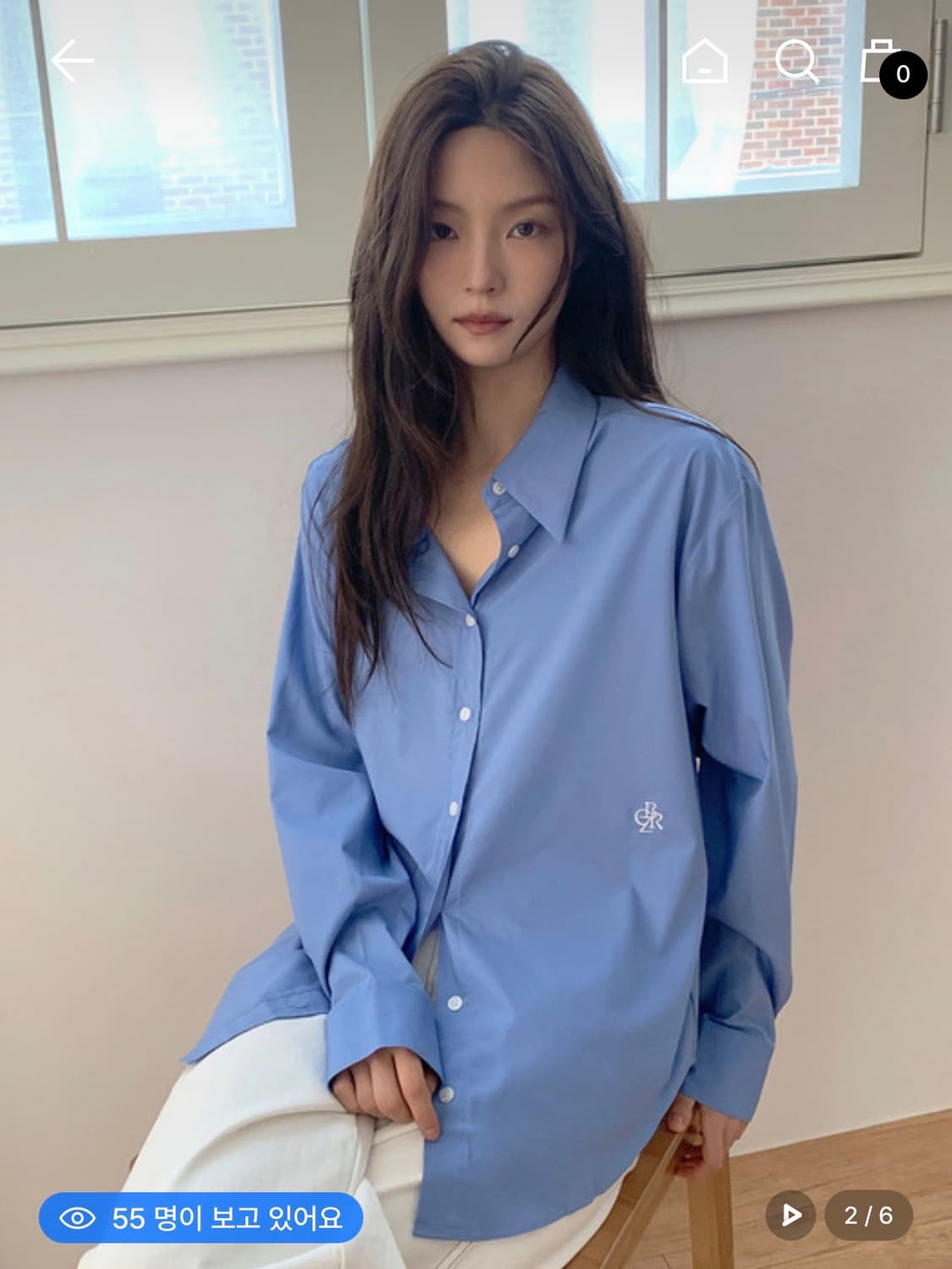 시티브리즈  링클프리셔츠(스카이블루) 상품이미지1