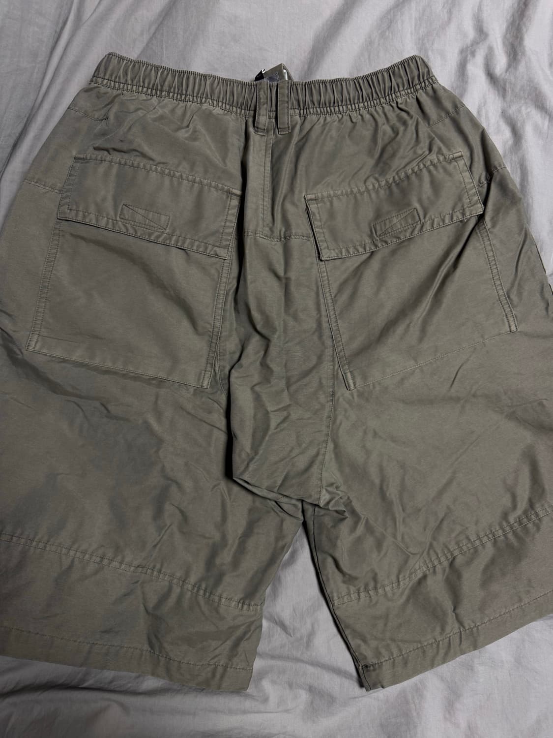4) 폴리테루 1/2 프론트 카고 팬츠 그레이베이지 반바지 버뮤다 쇼츠 상품이미지2