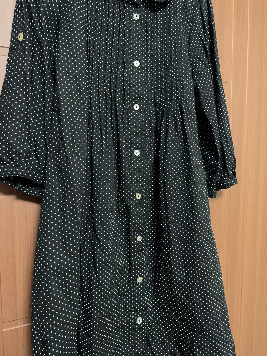 모리걸 하구미 일본 빈티지 레이스 도트 둥근카라 홍콩 블라우스 원피스 상품이미지4