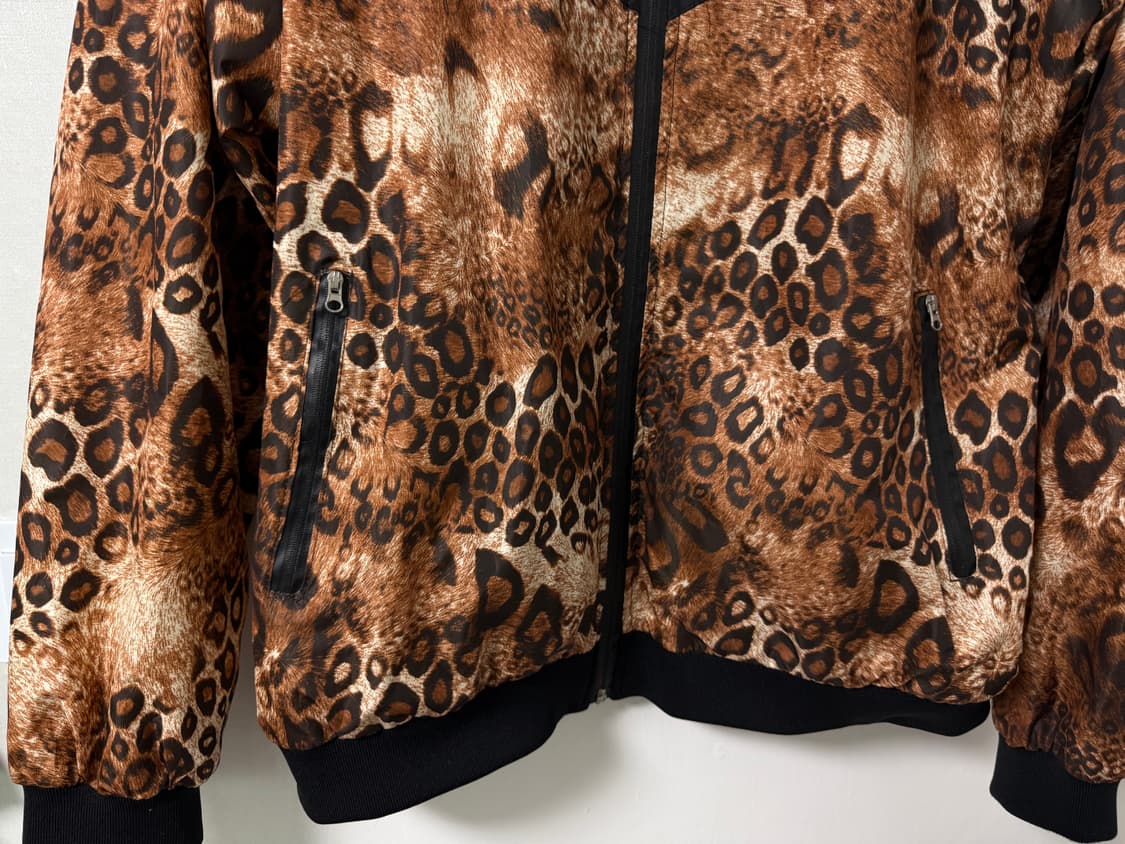 CHEDDA CLOTHING 레오파드 바람막이 후디집업자켓 상품이미지4